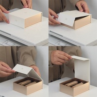 Boîte en carton rigide pliable de luxe personnalisée, laminage mat, recyclable pour sous-vêtements, chaussettes, chaussures, cadeaux - Emballage à prix compétitif