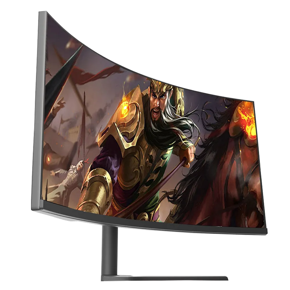 Pabrik Cina 34 inci 4K 3440*1440 UHD 144hz layar lebar melengkung 5K 240hz HDR 1ms Tipe C monitor game FreeSync Perawatan Mata