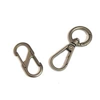 Porte-clés métalliques personnalisés, cordons pour téléphone portable, mousquetons d'escalade, clips en forme de 8, accessoires de bricolage en bronze antique