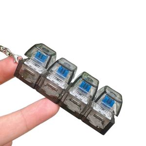 Stress Relief PC 3 Key & 4 Key Mechanical Keyboard Switch Tester Stress Relief Key Press <b>Squishy</b> Fidget Keychain Toy Product - Product Image 1