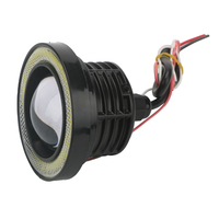 PUERXIN Décorations de voiture Feux antibrouillard Angel Eye COB Projecteur LED Anneau lumineux 3.0/3.5 RGB Ampoules de conduite 12V LED Angel Eyes Feux antibrouillard