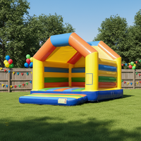 Château Gonflable Intérieur/Extérieur Grand Petit Toboggan Gonflable Lit de Saut pour Enfants Aire de Jeux Centre de Divertissement