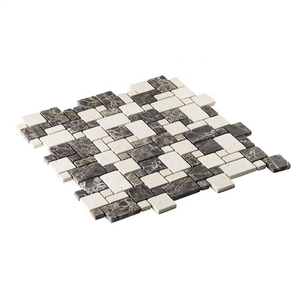 Chất lượng tốt Brown vuông đá cẩm thạch hỗn hợp Dark emperador ánh sáng emperador mô hình pháp Gạch Mosaic - Product Image 3