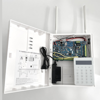 Sistema de Alarma Antirrobo Profesional FC-7668Pro, Cableado e Inalámbrico, 8 + 16 Zonas, 4G, Sirena Integrada, ABS, Resistente al Fuego