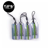 Porte-clés RFID programmable en résine cristalline NFC 213 13,56 MHz pour contrôle d'accès