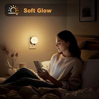 ZHILAI Veilleuse LED moderne mini à capteur crépusculaire 0-100LM, blanc chaud 3000K, à brancher, intensité variable pour chambre, salle de bain, couloir