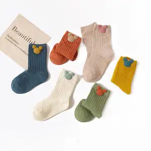 2024 haute qualité printemps et automne coton bébé bonbons chaussettes tricot mignon fille garçon sans couture orteil enfant bébé chaussettes