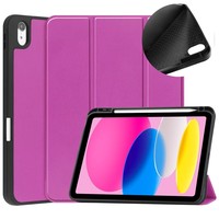 Housse de tablette en cuir PU à trois volets de 10e génération, compatible avec les iPad Apple de 10,9 pouces, 10/10,9/2022