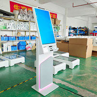 Kiosques de paiement en libre-service à écran tactile de 32 pouces avec lecteur de code QR, lecteur de cartes, imprimante, caméra, support POS