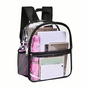 Sac à dos transparent en PVC, sac à dos scolaire imperméable de grande capacité pour adolescentes et hommes - Product Image 2