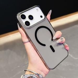 Coque de téléphone portable magnétique transparente rigide en PC anti-jaunissement style officiel pour iPhone 11 17 15 Pro Max Samsung S26 Plus <span class=keywords><strong>S22</strong></span> <span class=keywords><strong>Ultra</strong></span> - Product Image 6