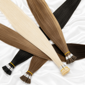 Extensiones de Cabello Humano Remy Europeo Liso Suave de Doble Trama con Queratina I-Tip, Teñibles <span class=keywords><strong>en</strong></span> Todos los Colores, de Fábrica - Product Image 6