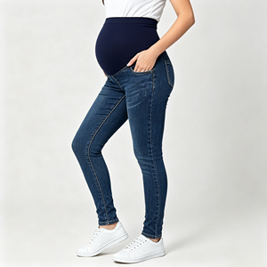Jean de maternité taille haute pour femme, coupe skinny, en denim extensible, style décontracté pour tous <span class=keywords><strong>les</strong></span> jours - Product Image 1