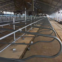 Nouveau support de montage métallique pour panneau de séparation de box de grange réglable, galvanisé à chaud, pour équipement d'élevage bovin