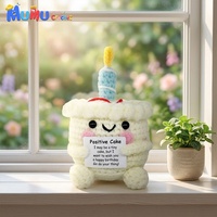 Boneka Amigurumi Kue Ulang Tahun Es Krim Rajutan Tangan untuk Dekorasi Meja