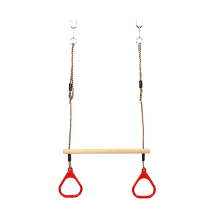 Cordons de balançoire pour enfants en <span class=keywords><strong>bois</strong></span>, cordes réglables, ensemble de barre de trapèze, balançoire pour enfants - Product Image 3