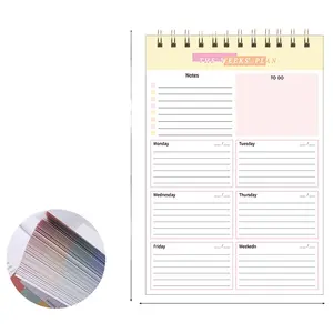 Customized Spiral notebook To Do List Notepad Printing Weekly Daily Planner diary