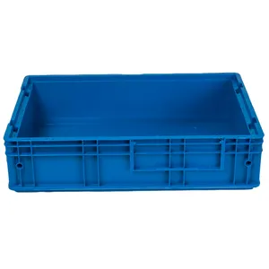 Plastic Large capacity logistics Turnover Container Attached Lid PP Box Solid Moving Crates