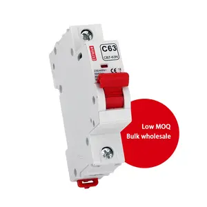 CB7-63N Efficiëntie Verbetering Mcb 40a 3 Pase Db Plastic 2P 10a Droge Contactregeling Met Overspanning Voor Spanningsstabilisator