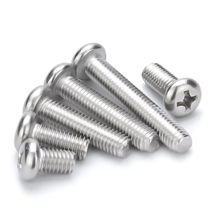 Tornillos de máquina de cabeza alomada de rosca completa de acero inoxidable 304 316 galvanizado M2 M2.5 M3 M3.5 M4 M5 M6 - Product Image 1