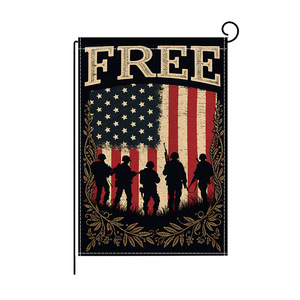 Independence Day <b>Memorial</b> Day Garden Flag Decoration Indoor Outdoor Hanging American Holiday Banner Polyester Fabric - Product Image 4