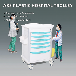 Carrito de Hospital Multifuncional de Plástico ABS Hochey para Anestesia, Medicina, Medicamentos, Uso en Emergencias, Mobiliario Hospitalario, 40 lb - Product Image 2