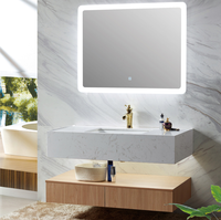 Meuble mural en promotion : Meuble-lavabo moderne de haute qualité avec robinet et miroir
