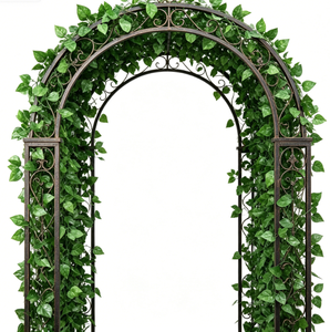 Feuilles de radis vertes artificielles, lot de 12 pièces, guirlande de pothos et de lierre, 2,1 m, <span class=keywords><strong>plante</strong></span> synthétique suspendue, décoration murale pour mariage, fête, jardin - Product Image 3