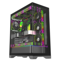 New Design E-ATX RGB Gaming Desktop Panoramic Tempered Glass Computer Case & Tower Gabinete Pc Full Towers