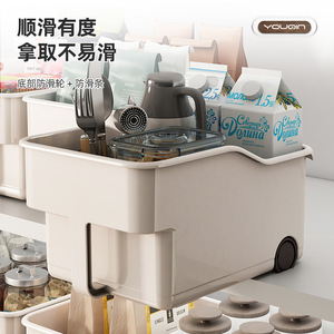 Plastic Storage <b>Box</b> Rectangle No Lid Food Container Kitchen Bathroom Organizer Standing Type Solid Color - Product Image 2
