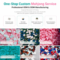 Tuiles de Mahjong américaines en acrylique vierges sur mesure, portables, sans motif, pour impression personnalisée, œuvres d'art DIY, projets d'artisanat personnalisés