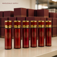 Flacon de parfum vide personnalisé de 250 ml, noir mat avec bouchon doré, flacon pulvérisateur en verre rechargeable de luxe, vente en gros, logo personnalisé