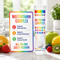 Complément Multivitaminé Effervescent Quotidien Tout-en-un avec Soutien Énergétique et Esthétique pour Adultes et Adolescents