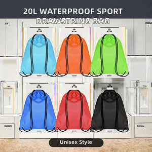 20L Unisex <b>Drawstring</b> <b>Backpack</b> Lightweight Sports Gym Bag for Travel School and Daily Use - Product Image 2