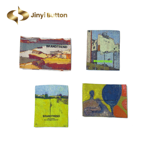 Jinyi tùy chỉnh cá nhân logo thương hiệu dệt vải cotton nhãn hàng may mặc <span class=keywords><strong>Jacquard</strong></span> satin dệt tag quần áo trang trí dệt nhãn - Product Image 2