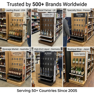 Expositor de Madera Premium Personalizado al por Mayor para Licores, Estante para Botellas de Whisky y Ginebra para Destilerías Artesanales, Salas de Degustación y Tiendas Boutique - Product Image 6