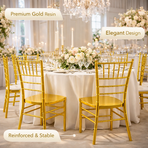 Chaises Chiavari modernes de haute qualité en PP empilables et peu coûteuses pour banquets, hôtels, salles à manger, mariages, fêtes - Product Image 3