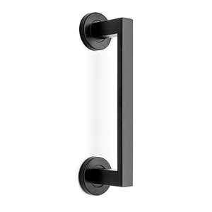 Poignée en acier inoxydable, modèle corde à linge, finitions nickel satiné et noir mat, finition noir mat, poignée 50x50 - Product Image 2