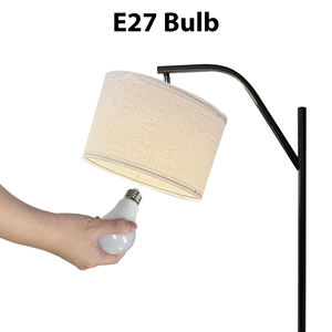 Lampadaire de luxe européen en acier et tissu, ampoule E27 avec interrupteur au <span class=keywords><strong>pied</strong></span>, haute luminosité pour la décoration du salon - Product Image 4