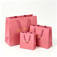 Bolsas de Papel Blancas con Logotipo Personalizado, Bolsas de Regalo de Lujo con Asa de Listón para Boutique, Venta al Por Mayor