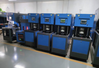 Máquina Semiautomática de Moldeo por Soplado y Estirado de Botellas de Plástico HDPE/PET/PC, Gran Capacidad - Tanque de Agua de 5 Galones, Controlada por PLC