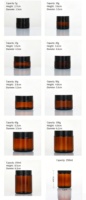 Vente en gros de contenants en verre noir pour cosmétiques, soins de la peau, bougies, pots en verre pour aromathérapie faits maison, pots en verre ambré, crème brune, minimaliste