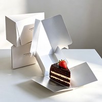 Boîtes triangulaires pour tranches de gâteau, emballage jetable pour mousse au chocolat et cheesecake basque, conteneur à emporter pour boulangerie commerciale