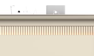 Escritorio de Oficina de Madera con Caja de Cables Oculta, Tomas de Corriente Integradas y Almacenamiento con Cerradura de Contraseñ<span class=keywords><strong>a</strong></span> - Diseño para Oficinas Comerciales/Domésticas - Product Image 3