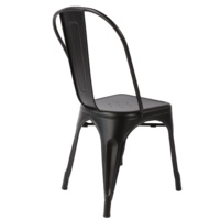 Chaise en métal empilable pour événements de mariage et restaurants industriels, chaise de salle à manger vintage en acier, vente en gros