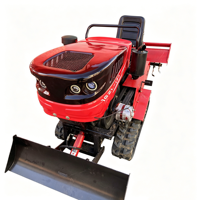 Tractor Agrícola de Orugas de 35HP con Soporte para Implementos Personalizados: Cuchilla Topadora, Arado Doble y Surcador para Trabajo Agrícola