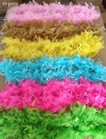 Boa en plumes de dinde de 60g, vente en gros de boas en plumes pour costumes traditionnels, tenues de danse ethnique et décoration artisanale