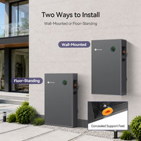 Batterie de stockage solaire optimisée 51,2 V 314 Ah avec interface tactile intégrée, 16 unités en parallèle pour la sauvegarde industrielle