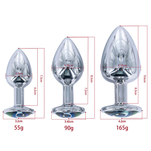 3 Pcs Stainless Steel Anal Butt Plug Fantasy Sex Restraints Bondage <strong>SM</strong> Anal Stimulation <strong>Toy</strong> for Unisex Masturbation - Product Image 6