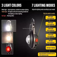 Senter Led Mini portabel, senter darurat luar ruangan Super terang, gantungan kunci saku portabel, senter kerja COB dapat diisi ulang USB